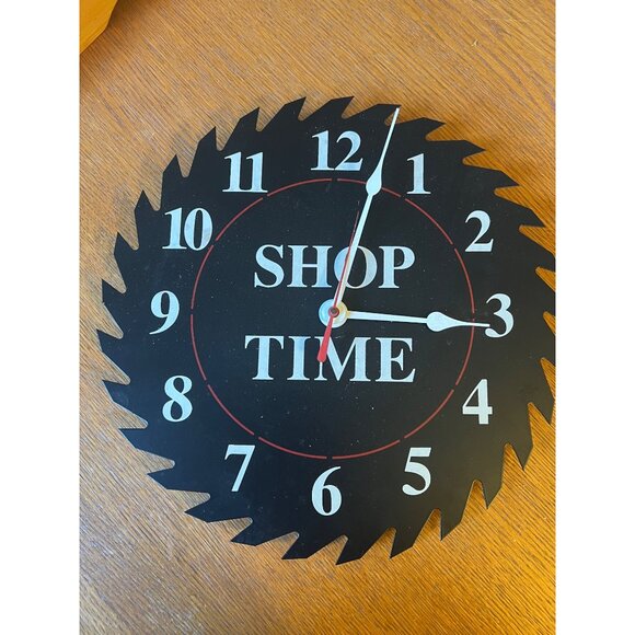 Shop Time Metal Saw Blade Clock Battery Operated - Picture 1 of 1